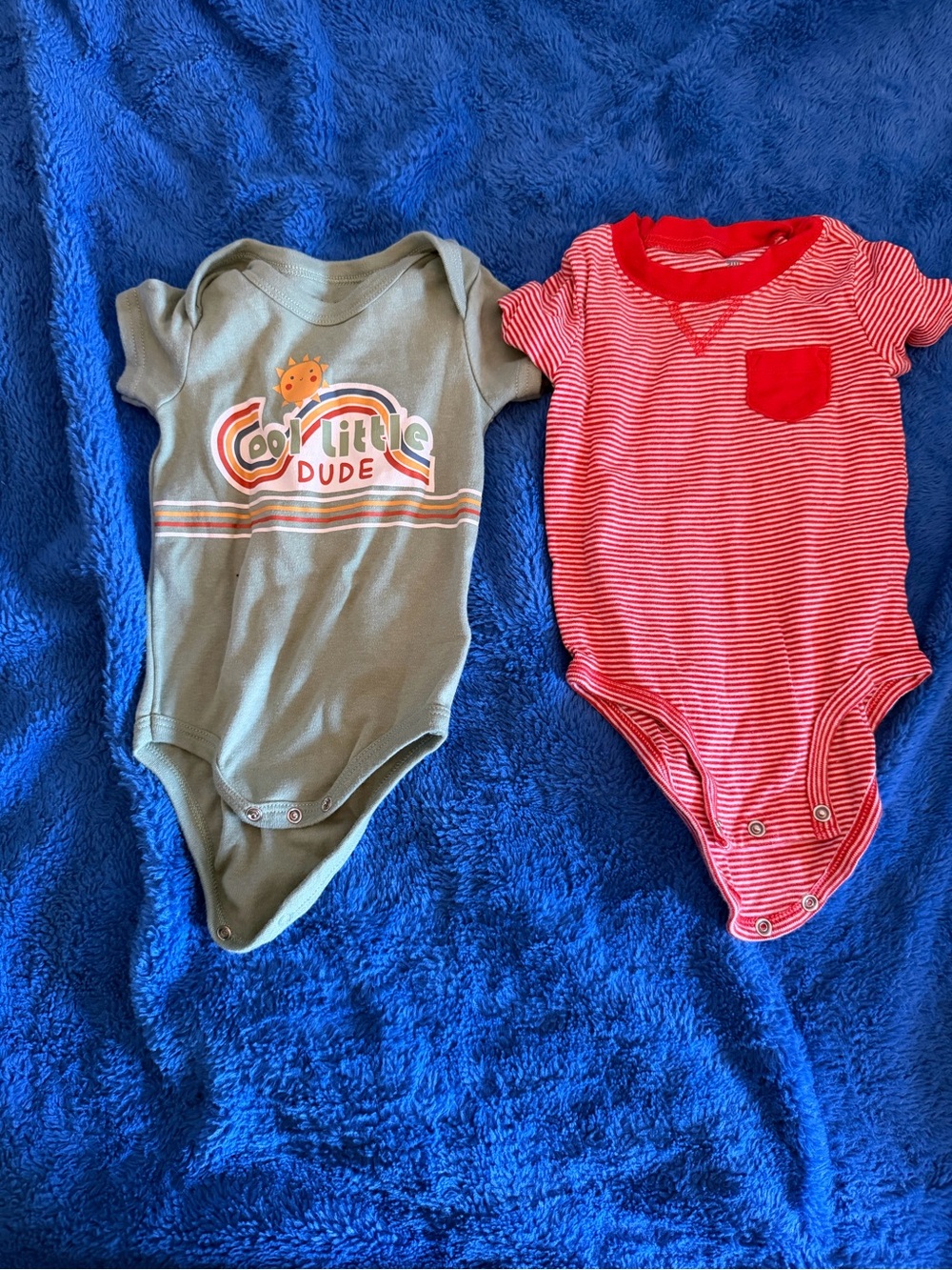 Green 'Cool Little Dude' Baby One-Piece Bodysuit